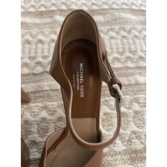 Michael Kors Collection 36 / 6 Huxley Leather Platform Sandal Heels Pump Leather - Picture 4 of 14